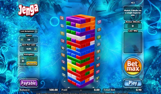 Jenga Video Slot