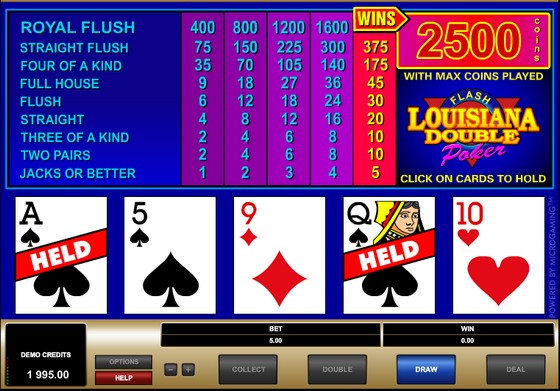 Casino Cruise Louisiana Double Video Poker