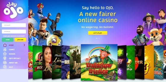 PlayOjo Landing Page