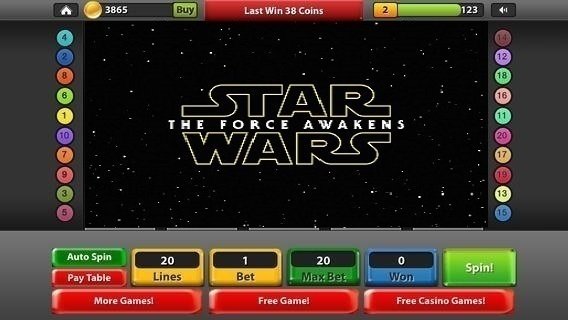 Star Wars Force Awakens Online Slot Artist's Impression