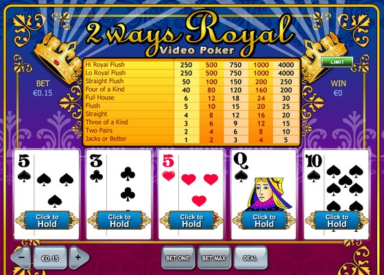 2 Way Royal Video Poker