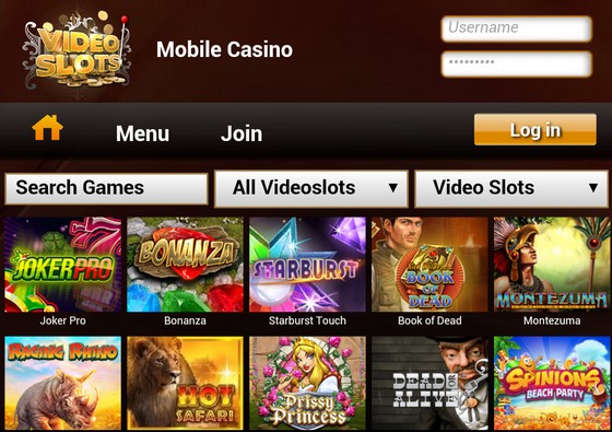 Videoslots Mobile Casino