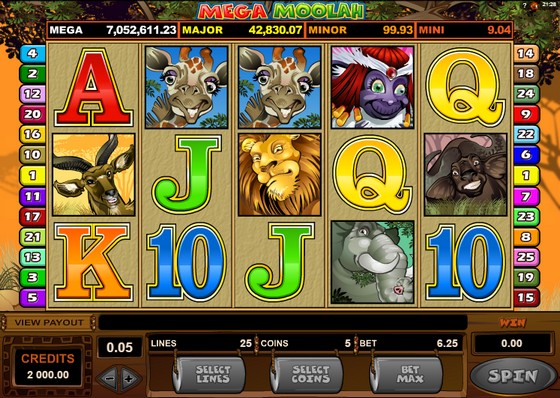 mega moolah - low stakes slots