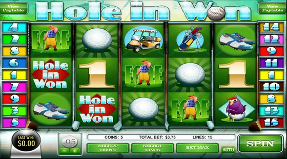 Sports Themed slots - Hole in won