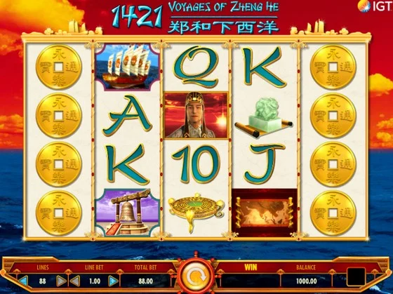 1421 Voyages of Zheng He Slot Game Slot Game - oriental themed slots