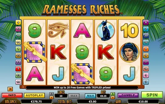 Ramesses Riches -  ancient-Egypt themed slots