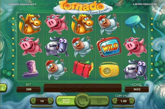 Tornado Farm Escape (NetEnt) - animal slots