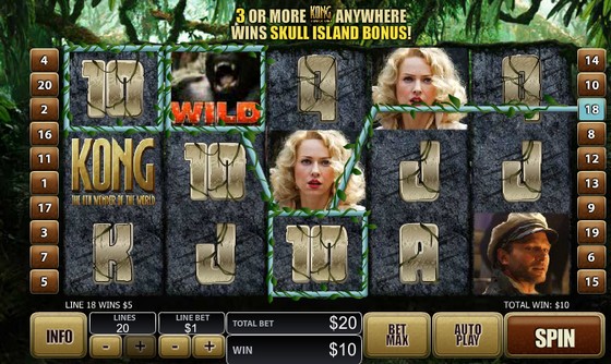 Kong The Eight Wonder of the World Sticky Wilds Slot