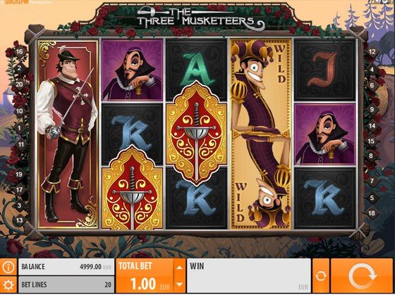 Slots with Stacked Wilds The Three Musketeers