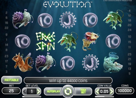 Evolution - best NetEnt slots