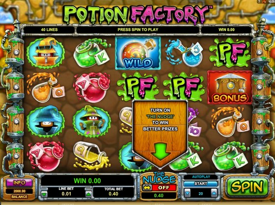 potion factory - bonus wheel slots