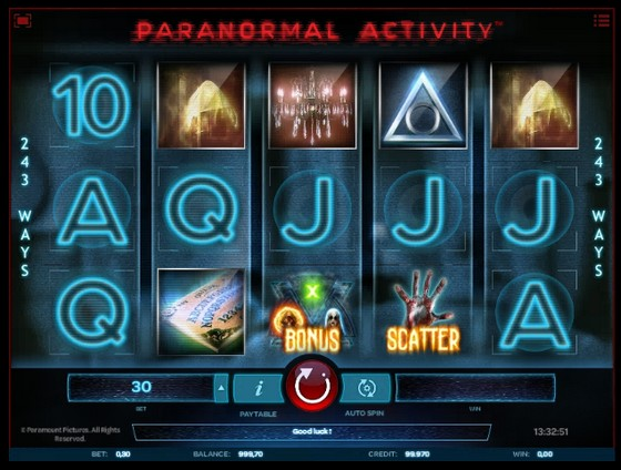 paranormal activity - bonus wheel slots