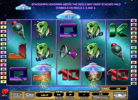 Slots with Stacked Wilds Cosmic Invaders