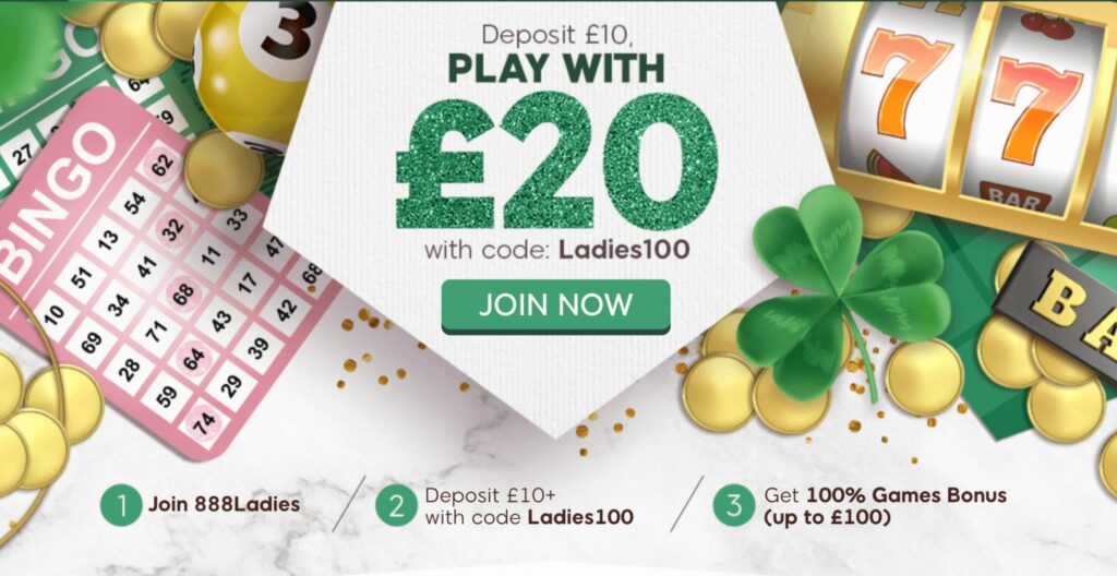 Promotions and Bonuses at 888Ladies Casino